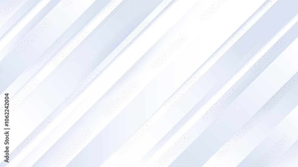 Fototapete Abstract white background with diagonal lines and geometric shapes in grayscale isolated color. Vector illustration 