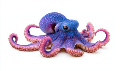 Fototapeta premium An illustration of a colorful octopus. Colorful patterns with detailed artwork.