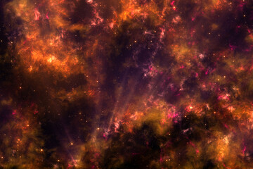 Abstract Space with Nebula and Stars Background.