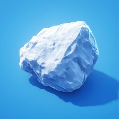 Obraz premium Frozen Masterpiece: Captivating Translucent Iceberg against Vibrant Blue