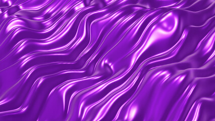 Abstract Wavy Satin Cloth Background.