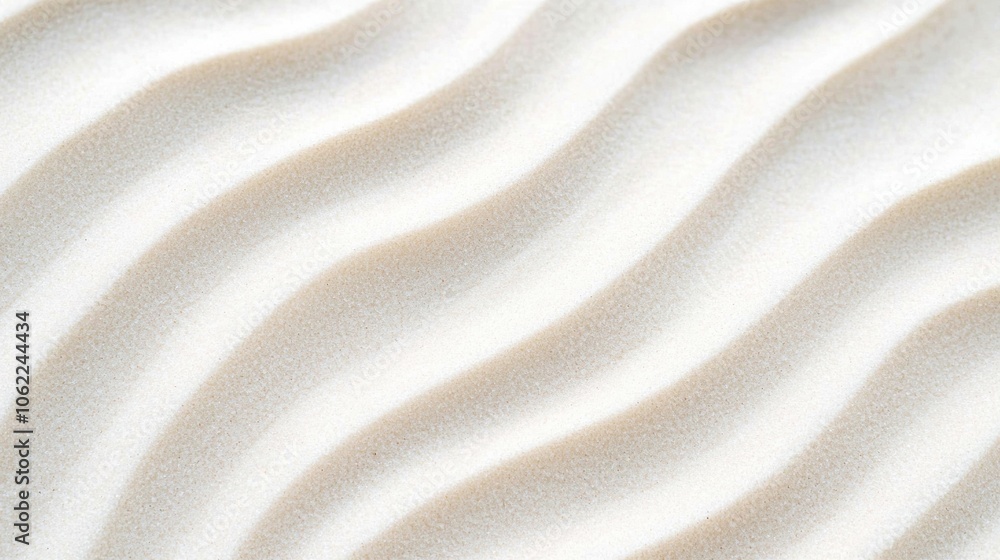 Poster the image is of a sandy beach with a wave pattern
