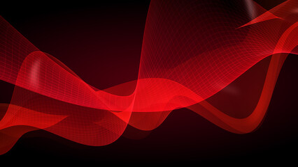 Abstract Waves with Grid Pattern Background.