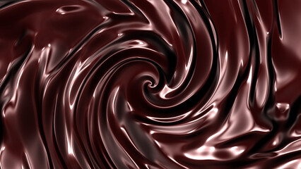 Wavy Flowing hot Chocolate Waves Background.