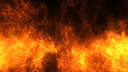 Fire waves Raging Background with Sparkles and Waves