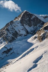 snow covered mountains