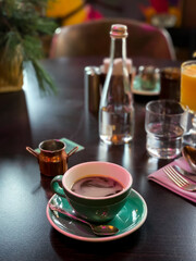 An Elegant Coffee Table Setting Complete with Refreshing and Invigorating Drinks