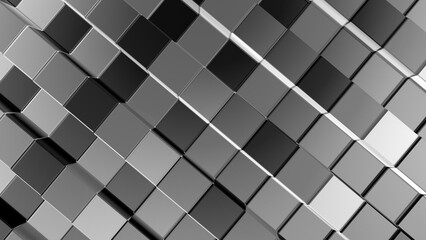 Abstract Metallic Extruded Cubes Background
