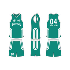 Basketball jersey set template collection.