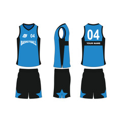 Basketball jersey set template collection.