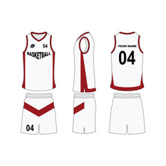 Basketball jersey set template collection.