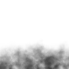  Realistic black fog smoke texture on transparent background
