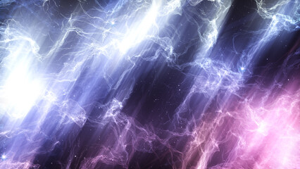 Abstract Colorful Space Nebula With Stars Background.