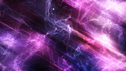 Abstract Colorful Space Nebula With Stars Background.