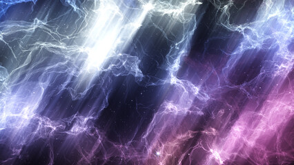 Abstract Colorful Space Nebula With Stars Background.