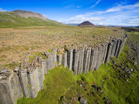 Ger&eth;uberg Cliffs on the southern side of the Snӕfellsnes Peninsula, west Iceland