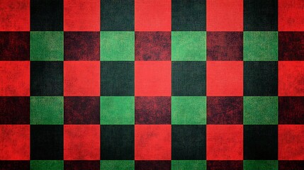 Fototapeta premium Christmas red and green plaid pattern