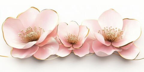 These elegant pink flowers are beautifully illustrated, making them ideal for spring and summer designs. They are perfect for creating stunning greeting cards and delightful decorations