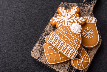 Delicious gingerbread cookies with honey, ginger and cinnamon