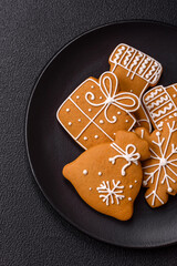 Delicious gingerbread cookies with honey, ginger and cinnamon
