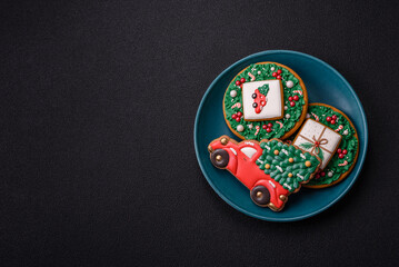 Delicious gingerbread cookies with honey, ginger and cinnamon