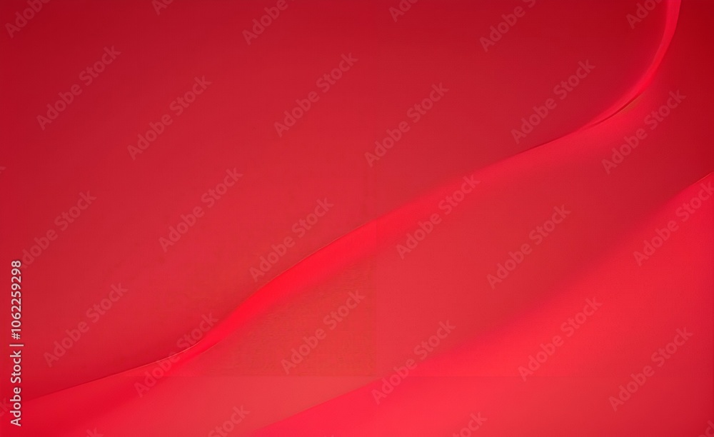 Poster abstract red background with smooth waves and gradients.