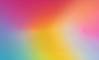 A blurred gradient background transitioning through the colors of the rainbow.