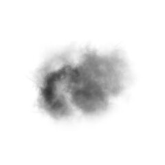 Realistic cloud smoke or fog on transparent background