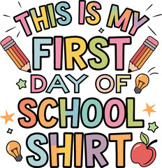 Happy 100 Days Of School T-shirt Design