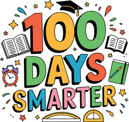 Happy 100 Days Of School T-shirt Design