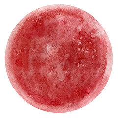 Fototapeta premium Watercolor Venus planet on isolated transparent background. Solar system PNG cut out illustration for kids school education about astrology. Hand painted space