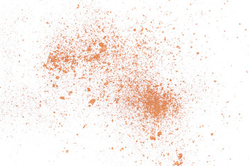Face powder flying isolated on white background, 
