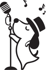 funny dog vector art design