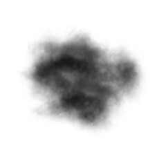 Realistic cloud smoke or fog on transparent background