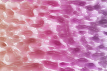 Vibrant and glossy pink-purple gradient background with rippled, liquid-like texture. Dynamic and luxurious feel, ideal for creative projects, branding, and digital designs. Abstract backdrop. 3D.
