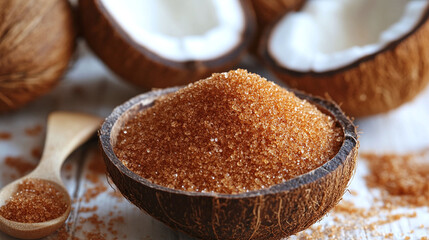 organic coconut sugar and red sugar