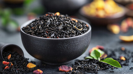 black tea in a bowl