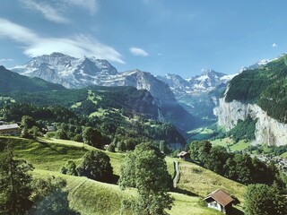 mountain village in Switzerland 