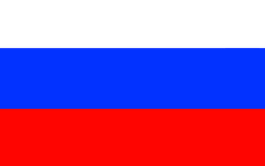 Fototapeta premium Vector illustration of the Russian flag with white, blue, and red horizontal stripes on a white background. Perfect for cultural, educational, and patriotic themes. Simple, isolated design for versati