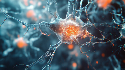 Neural network 3D illustration