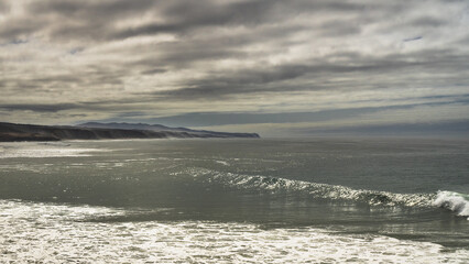 Ericeira, Portugal, west coast with a wonderful view of the Atlantic Ocean. A view across the water...