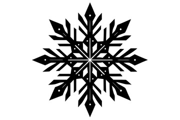 Christmas Shimmering Snowflake vector art illustration 