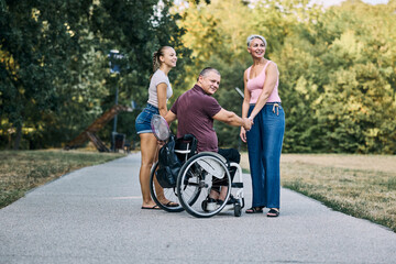 Diverse Family Enjoying Walk Outdoor