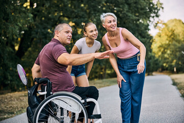 Diverse Family Enjoying Walk Outdoor