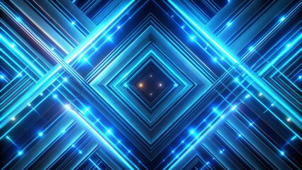 Obraz premium Abstract Blue Neon Diagonal Lines Animation