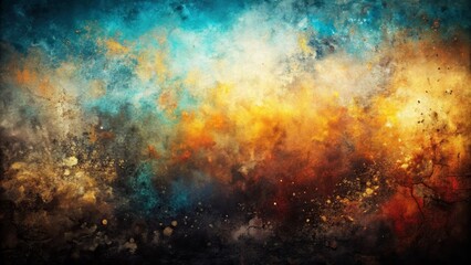 Obraz premium Vibrant Abstract Texture with Panoramic Dust Overlay