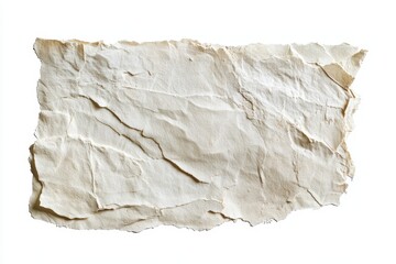 Obraz premium Torn Piece of Paper with Textured Surface, perfect for adding a vintage, rustic, or distressed look to your designs. It symbolizes age, history, fragility, and the passage of time.