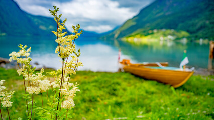 Skjolden in Norwegen am Sognefjord