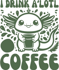 Axolotl Svg outline, Boba Sipping Axolotl, Boba Drink, Axolotl Outline, Axolotl Clipart, Cricut Svg, Svg Cut File