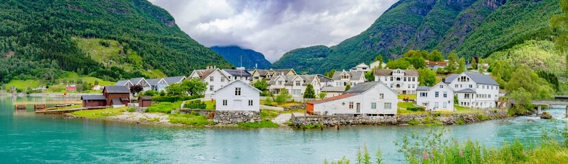 Fototapeta premium Skjolden in Norwegen am Sognefjord